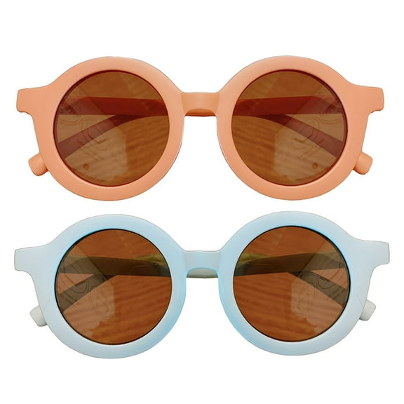 GJX 2Pcs Baby Sunglasses,Comfortable Design Toddler Sunglasses Age 2-4,Uv400 Protection Infant Sunglasses,Style1