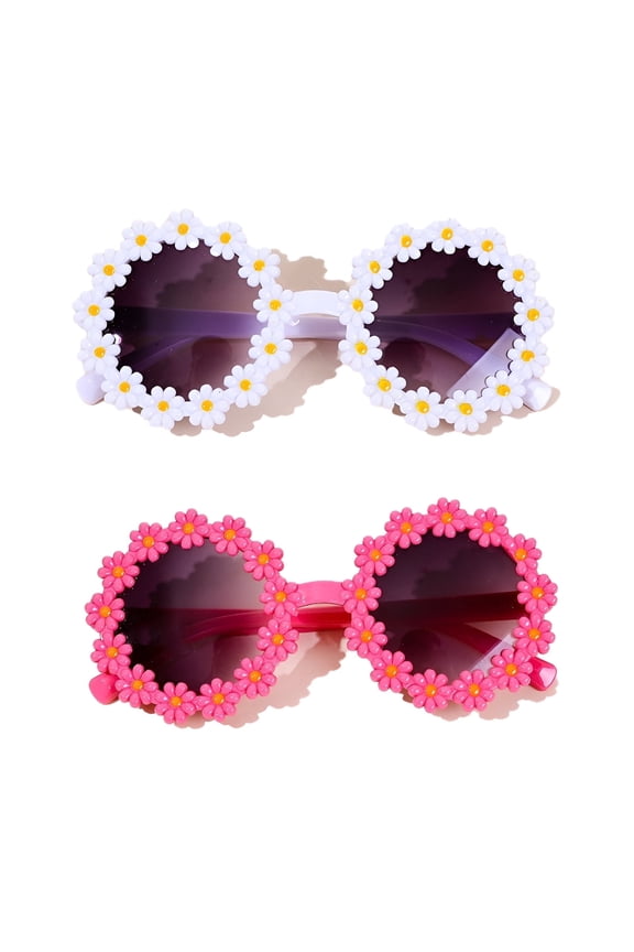 2Pcs Baby Sunglasses,Multi-Occasion Use Toddler Sunglasses Age 2-4,Uv400 Protection Infant Sunglasses,Style1