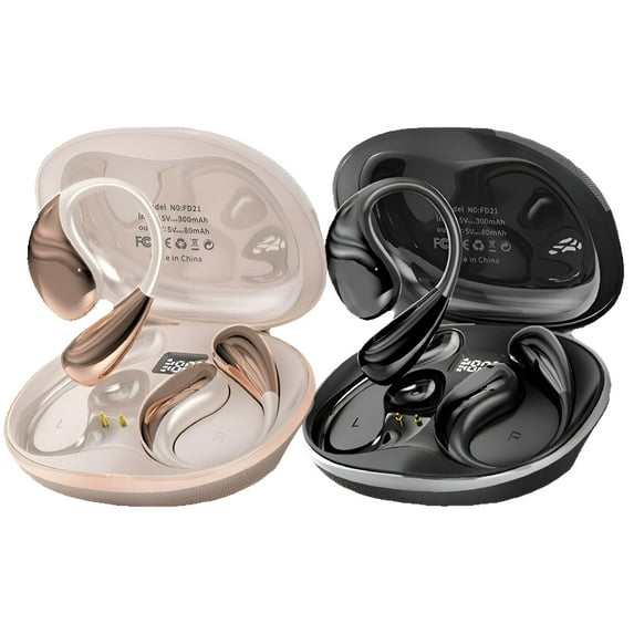 GJX 2Pcs Bone Conduction Headphones,Low Latency Technology Open Ear Headphones,Non-Intrusive Open Design Running Earbuds,Color Mixing3