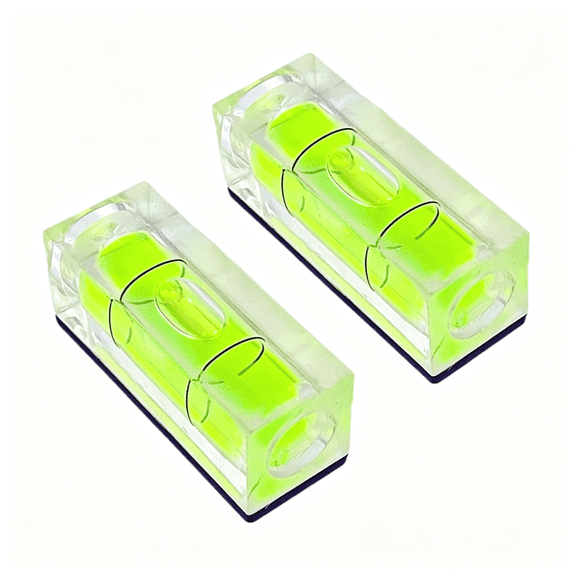 GJX 2Pcs Bubble Spirit Level with Magnetic Base 15X15X40Mm Single Line Small Square Bubble Levels Measuring Layout Tools Levels Small Bubble Level for Precise Work