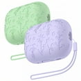 thumbnail image 1 of GJX 2Pcs Case Compatible with Airpods Pro 2,Soft Silicone Protective Case for Airpods Pro 2,Cute Flower Plant Pattern Case for Airpod Pro,Style1, 1 of 7