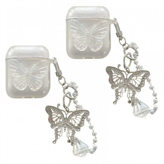 GJX 2Pcs Case for Airpod 4,Tpu Plastic Case for Airpods 4,Trendy Item Case for Airpod 4,3.6"X3.6"