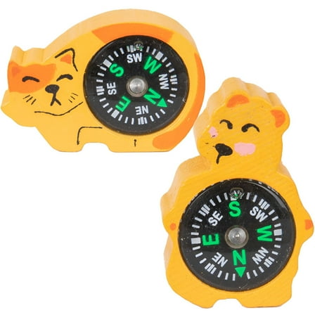 GJX 2Pcs Compass Hiking Survival,Inspire Interest Compass for Kids,Child-Friendly Military Gear,Style1