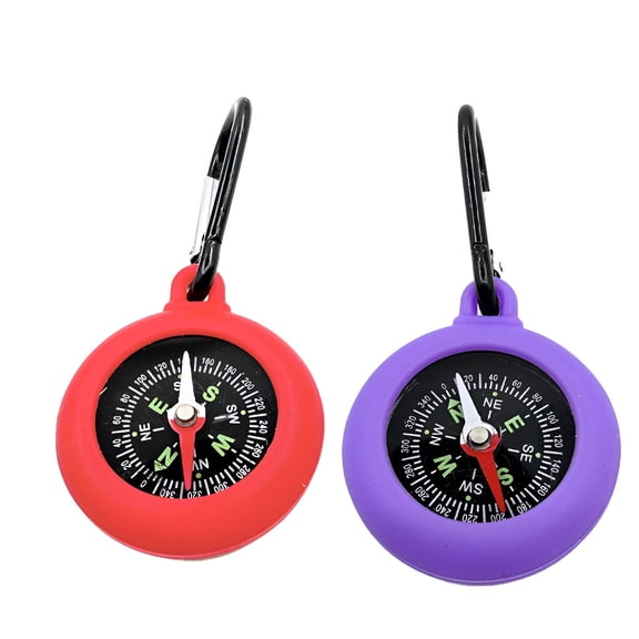 GJX 2Pcs Compass Hiking Survival,Perfect Combination Compass for Kids,Adaptable to Harsh Environments Military Gear,Colormixing1