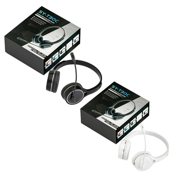 GJX 2Pcs Ear Buds Perfect for Commuting Wireless Earbuds Instant Connection Headphones Wireless Black White