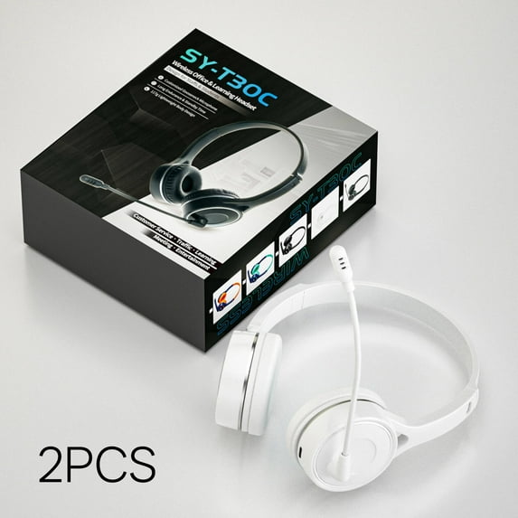 GJX 2Pcs Ear Buds Perfect for Commuting Wireless Earbuds Noise Reduction Headphones Wireless White