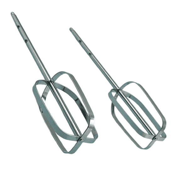 GJX 2Pcs Electric Mixer,Efficient Four-Prong Design Electric Hand Mixer,Long-lasting 304 Stainless Steel Multi-Purpose Mixing Tool Handheld Mixer,Stainless Steel Color