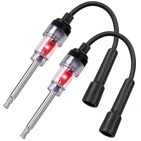 GJX 2Pcs Inline Spark Plug Testers, Ignition Coil Diagnostic Detector Tool for Automotive Cars, Lawnmowers, Small and Big Internal Combustion Engines, Armature Tester
