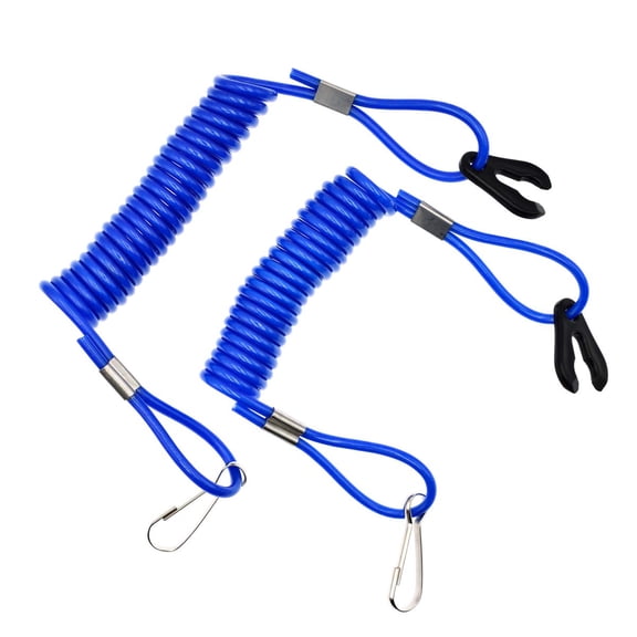 GJX 2Pcs Outboard Engine Ignition Emergency Pwc Jet Ski Waverunner Key Lanyard Stop Kill Switch Safety for Durable Jet Ski Lanyard