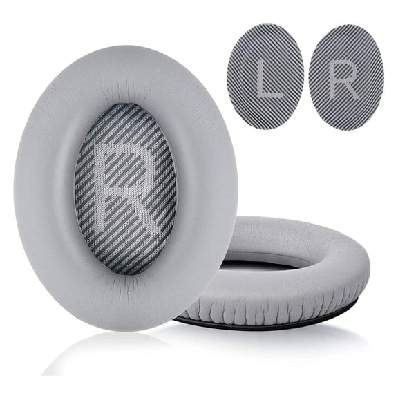 GJX 2Pcs Replacement Ear Pads for Bose Headphones Original Fit Experience for Bose Qc35 Replacement Ear Pads Breathable Padding for Bose Replacement Headphone Pads Gray