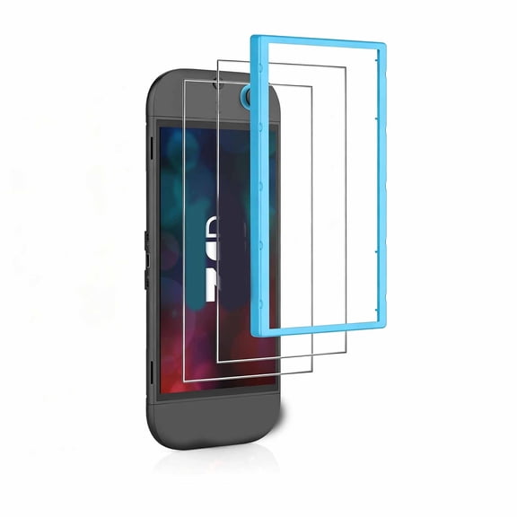 GJX 2Pcs Screen Protector for Switch 2 7.9In 2025,Tempered Glass,With Easy Installation Frame,Bubble Free,Hd-Clear,Anti-Scratch,Touch Sensitive,Full Coverage Switch2 Accessories