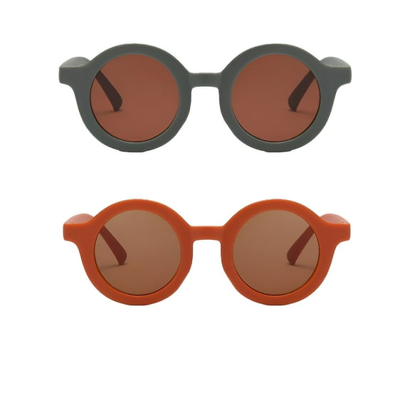 GJX 2Pcs Toddler Sunglasses Age 2-4,Easy to Wear All Day Toddler Sunglasses,Stays in Place Securely Toddler Sunglasses Age 1-2,Multicolor