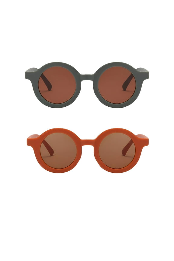 2Pcs Toddler Sunglasses Age 2-4,Easy to Wear All Day Toddler Sunglasses,Stays in Place Securely Toddler Sunglasses Age 1-2,Multicolor