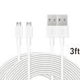 thumbnail image 1 of GJX 2Pcs USB Cable High-Speed Charging Android Charger Cable,Micro USB Cable with Data Transfer Capability,3ft, 1 of 5