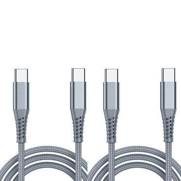 GJX 2Pcs Usb Cable,Automatic Current Detection Micro Usb Cable,Over-Voltage Protection Usb 2.0 Speed Usb C Type C Cable,Grey,6Ft