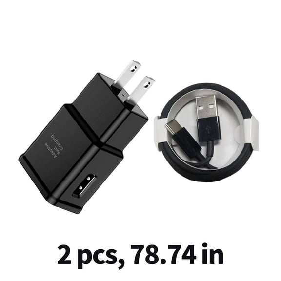 GJX 2Pcs Usb Cable,Durable Pc Shell Micro Usb Cable,Fast and Efficient Intelligent Chip Protection Usb Type C Cable,White,9Ft