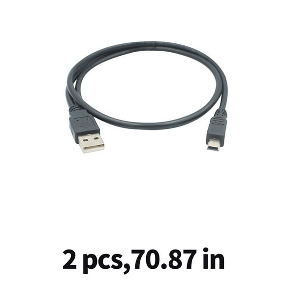 GJX 2Pcs Usb Cable,Signal Enhancement Power Charger Cord,Portable Support Hot Swap Data Cable ,5.9Ft
