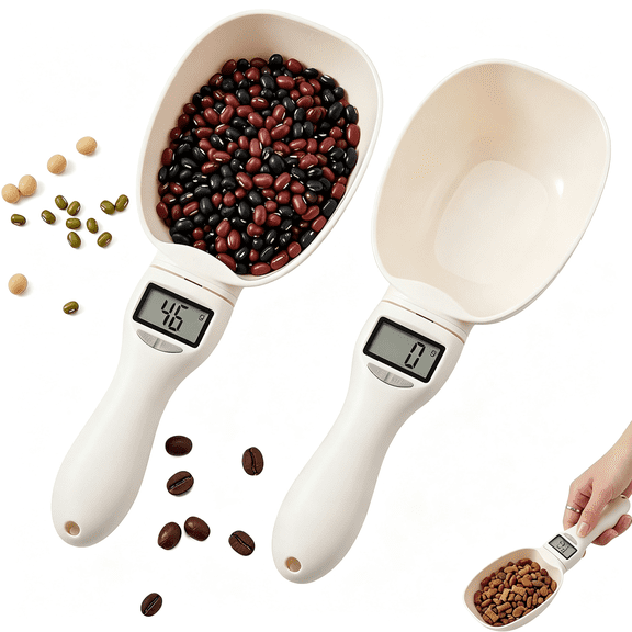 GJX 2Pcsdigital Measurspoon Scale,Electronic Measurspoon 800G/0.1G High Precision,Food Scale Grams&Ounces with Lcd Display,Detachable Kitchen Spoon Scale for Cook,Bak,Pet Food