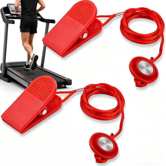 GJX 2pcs Universal Treadmill Magnet Safety Key Replacement Switch Round with Clip for Most Treadmills