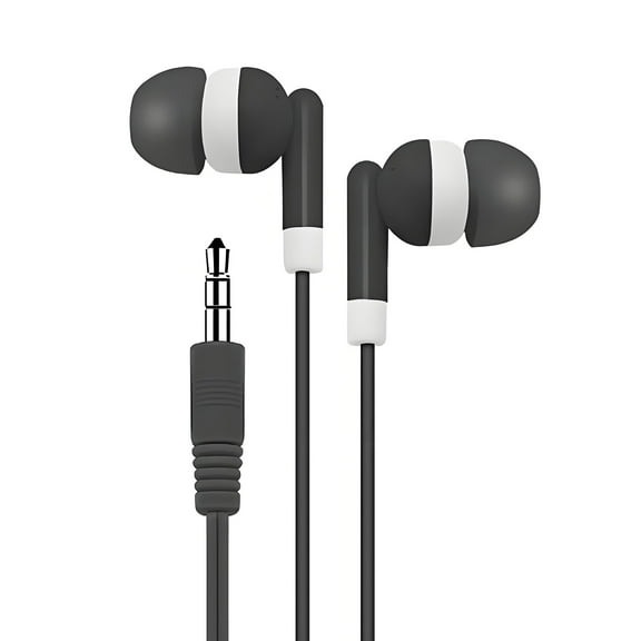 GJX 3.5mm Headphones,No Microphone Wired Ear Buds,Pure Music In-Ear Earphones,Universal 3.5mm Plug Headphones for Phone Tablet,Black