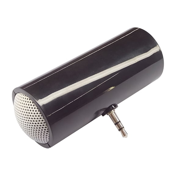 GJX 3.5mm Plugin Audio Jack Mini Portable Stereo Speaker for Phone Tablet (Black)