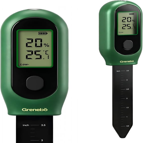 GJX 3-In-1 Soil Moisture Meter,Digital Plant Water Meter,Temperature&Sunlight Intensity Sensor,Lcd Display Soil Tester for Gardening,Farming,Plant Care,Indoor&Outdoor Plants
