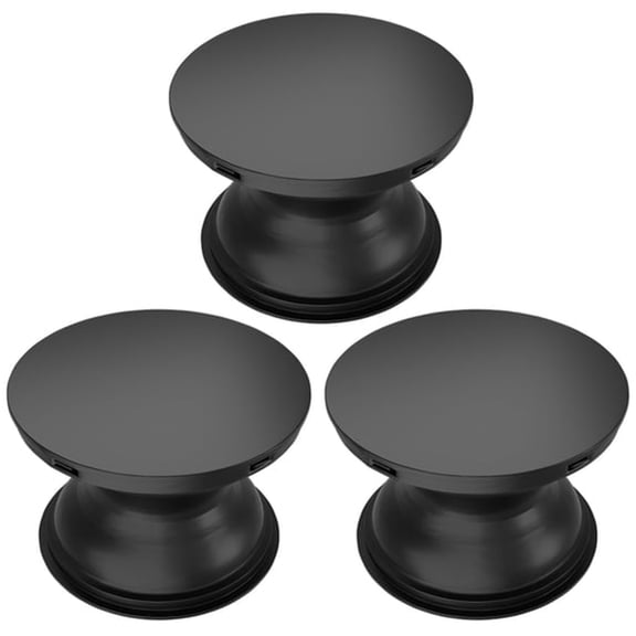 GJX 3 Pack Cell Phone Grip Stand with Expandable Kickstand - Black