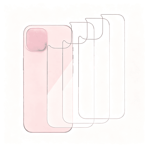GJX 3 Pack Glass Back Screen Protector Compatible for Iphone 15/14 / 13 6.1 Inch 9H Hardness Hd Back Tempered Glass, Scratch Resistant,Easy Install,Rear Glass Protector