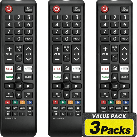GJX 3 Pack Remote for All Tv Remote, Replacement Compatible with All Smart Tvs, Lcd, Led, 3D, Hdtv, Series Tvs