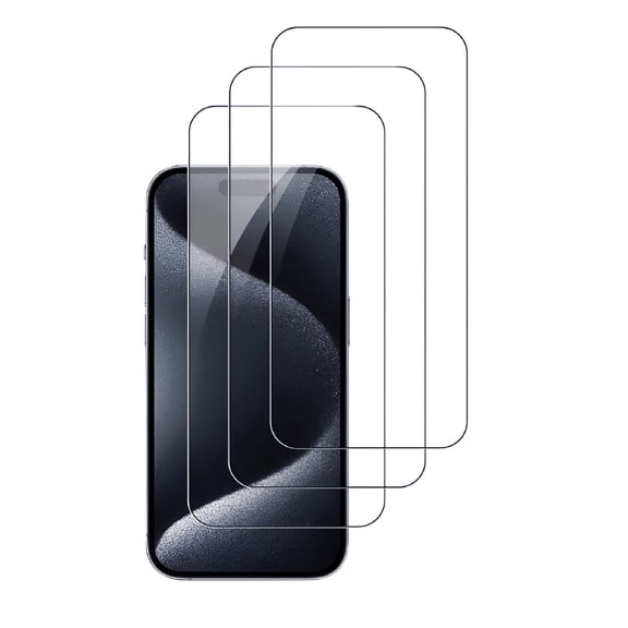 GJX 3 Pack Screen Protector Tempered Glass Designed for iPhone 16 Pro Cell Phone Screen Protectors