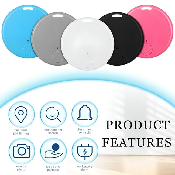 GJX 3 Pcs Portable Smart GPS Tracking, Key Item Finder Locator, for iOS/Android, Mini Anti-Lost Bluetooth Tag Item Tracker for Kids Phone Car Wallet Luggage Pet, Black