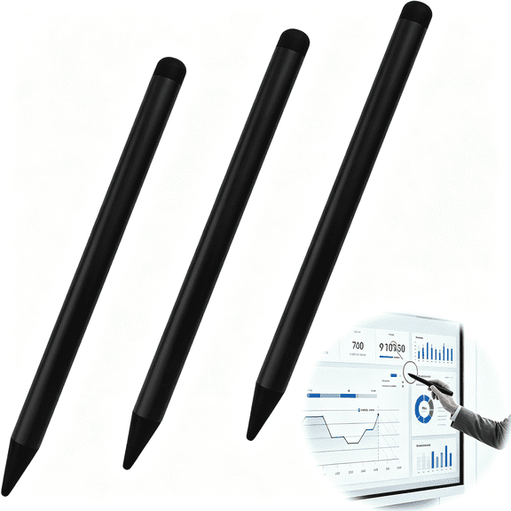 GJX 3 Pcs Smartboard Pen,2-In-1 Dual Tip Infrared Screen Stylus Pen,High Sensitivity Digital Pen for Smartboard,Whiteboard,Interactive Display \U2013 No Charging Needed (Black)