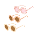 thumbnail image 1 of GJX 3 Pcs Toddler Sunglasses Round Flower Sunglasses for Kids Anti-UV Baby Sunglasses for Girls, 1 of 7