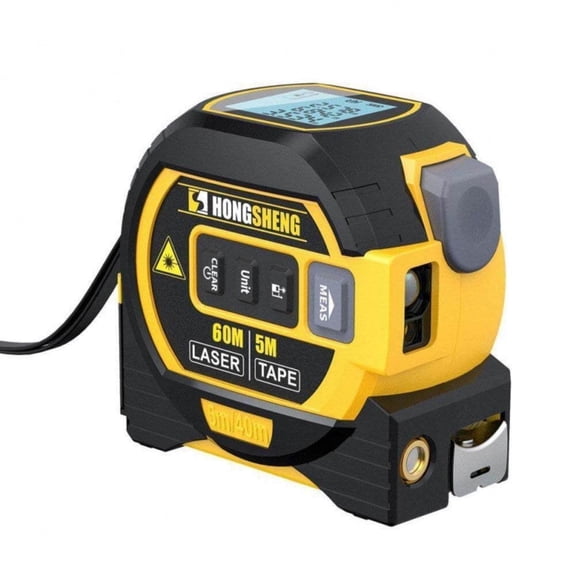 GJX 3 in 1 Laser Rangefinder,Steel Tape Measure Rangefinder,Indoor Laser Measuring Instrument Laser Ruler 40M+5M Laser/Tape Measure