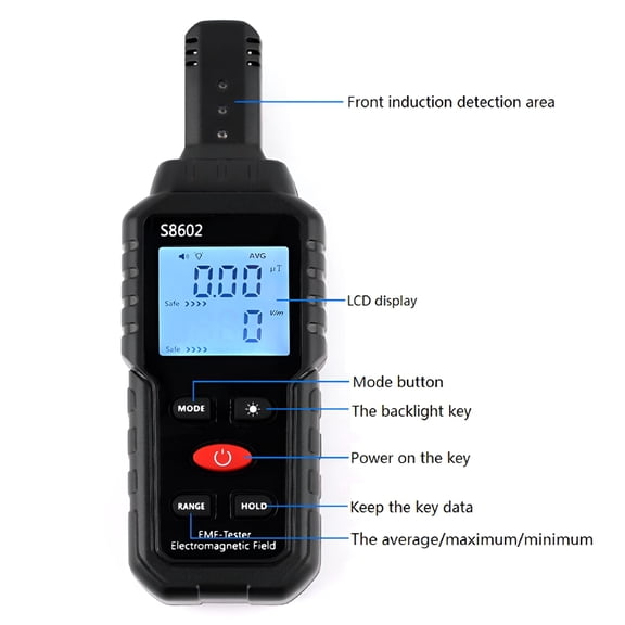 GJX 3 in 1 Radiation Detector Dosimeter Geiger Counter EMF Tester for Home, Office, Lab and Field Use with One Button Operation
