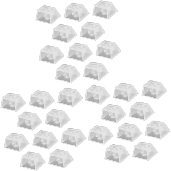 GJX 30 Pcs Mechanical Backlit Printed Cover Keyboard Accessory Transparent Translucent Not Crystal Blank Professional Keycaps for Gaming Replacement Clear Keycap