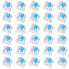 GJX 30 Pieces Blue Mechanical Keyboard Switches,3 Pin Pre-Lubricated Clicky Key Switches,Dustproof and Waterproof Keyboard Accessories for Mechanical Gaming Keyboards