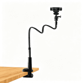 GJX 30" Webcam Stand Camera Mount, Thick Base Flexible Gooseneck Camera Stand Desk Webcam Mount Clamp for Webcams C930E C930 C922 Brio 4K C925E C615 8 7 6 5 4