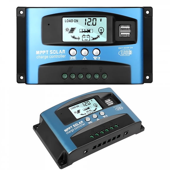 GJX 30A MPPT Solar Charger Controller,Solar Panel Regulator Charge Controller,High Charging Efficiency,Dual USB,MCU Control,Build-in Timer