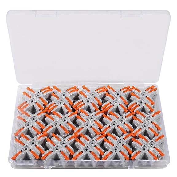 GJX 30Pcs T-Shape Lever Nut Wire Connector,3 Way Quick Wire Splitter,Push-In Electrical Connectors Awg 28-12