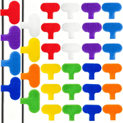 GJX 32 Pcs Multi Color Durable Cable Labels with Writable Surface,Waterproof Wire Labels for Electronics Organization,Computer & Industrial Cable Management,1.5" X 0.63" Cord Tags 8 Colors