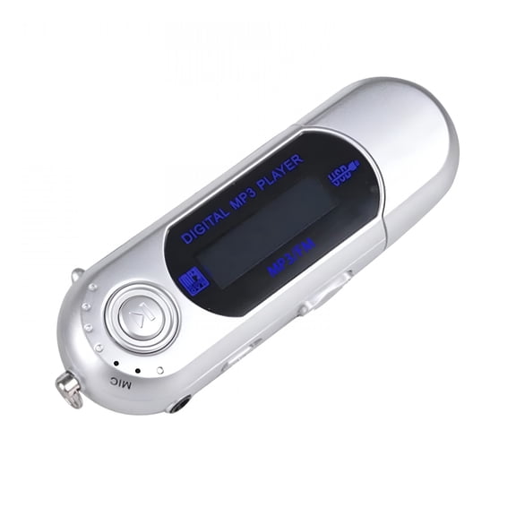 GJX 32GB USB Stick MP3 Player with LCD Screen, Portable Music Player with AAA Battery, FM Radio and Recording, No WiFi Digital Audio for Running, Travel and Seniors