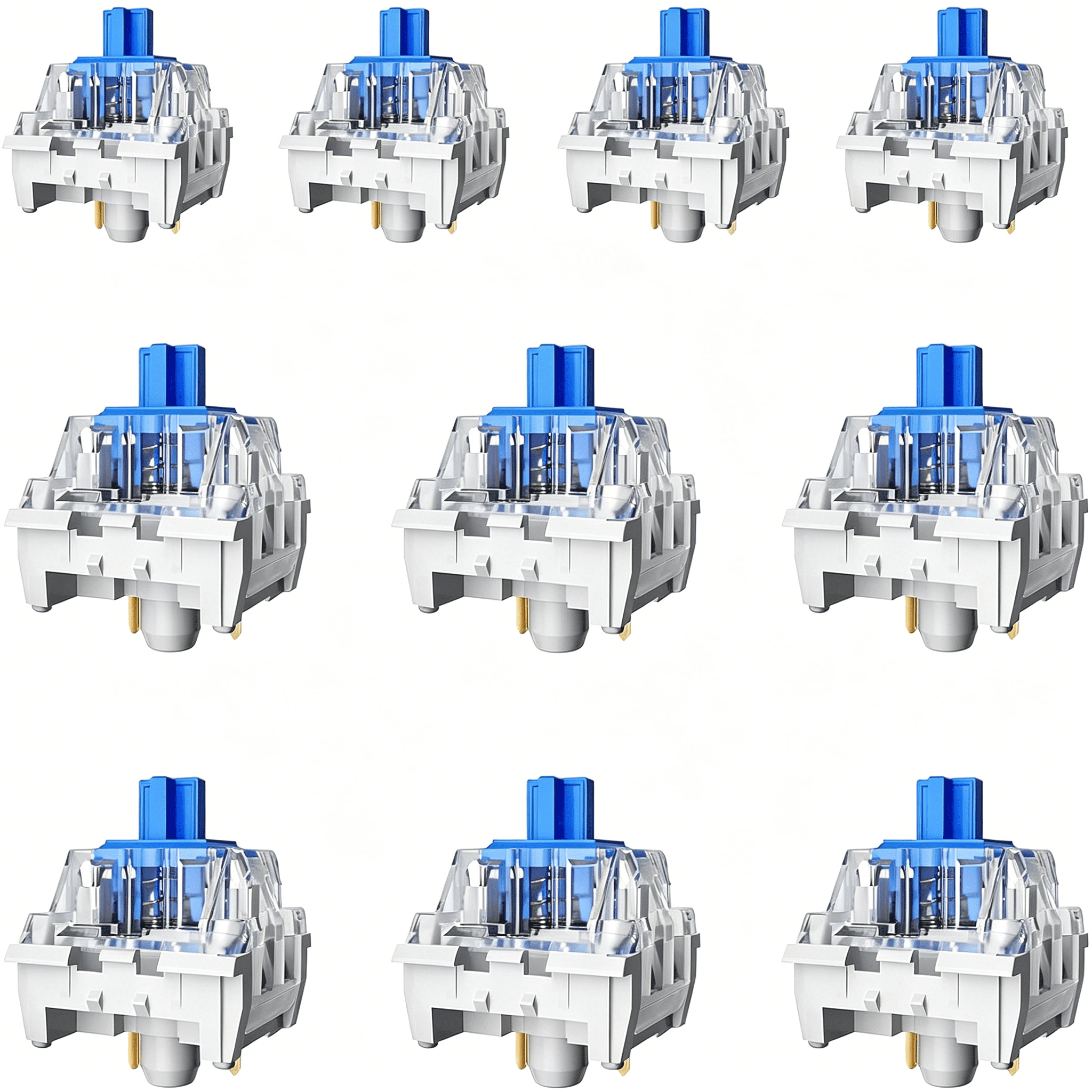 GJX 36PCS Blue Pre-Lubricated, Dustproof Click Switch, Crisp Clicking ...