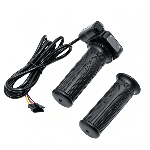GJX 36V Electric Bike Throttle,6-Pin Twist Grip with Cruise Control,Compatible with Twist Throttle(Black)