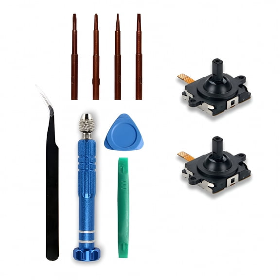 GJX 3D Analog Joystick Replacement for Quest 2 Controller, VR Thumb Stick Repair Parts with Tools, Left and Right Rocker