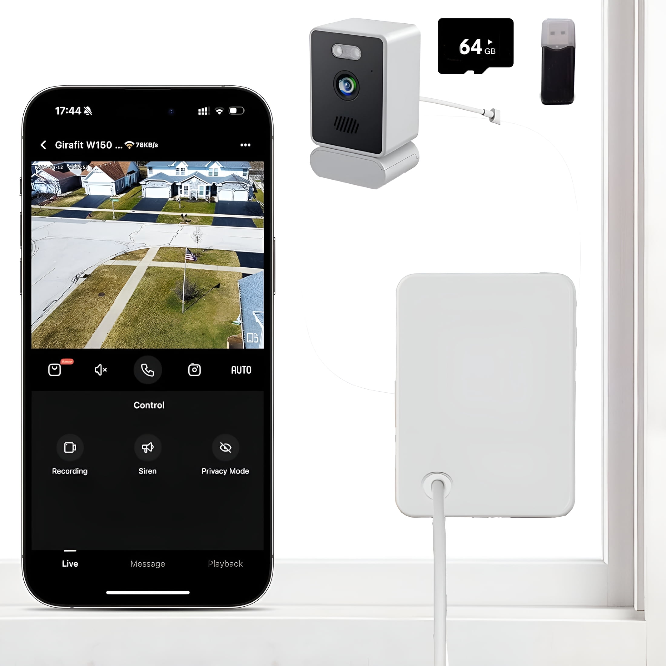 GJX 3MP 2K Window Camera,2.4GHz & WiFi Indoor Cameras for Home Security ...