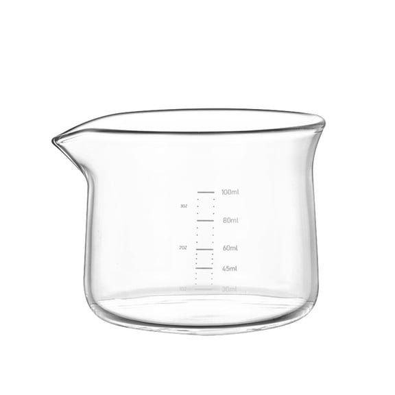 GJX 3OZ Espresso Cup 100ML Shot Glass Measuring Cup,Small Clear Graduated Beaker with Precise Markings,Heat-Resistant Borosilicate Glass for Kitchen Baking,Lab Experiments