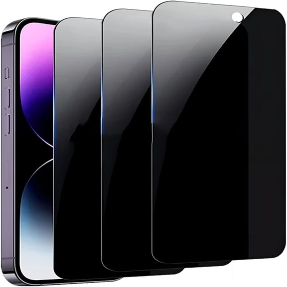 GJX 3PCS Privacy Screen Protector for iPhone 14 Pro Max 14 Plus,Anti-Spy Glass,for iPhone 13 15 12 11 Pro Max 13 Mini,Tempered Glass
