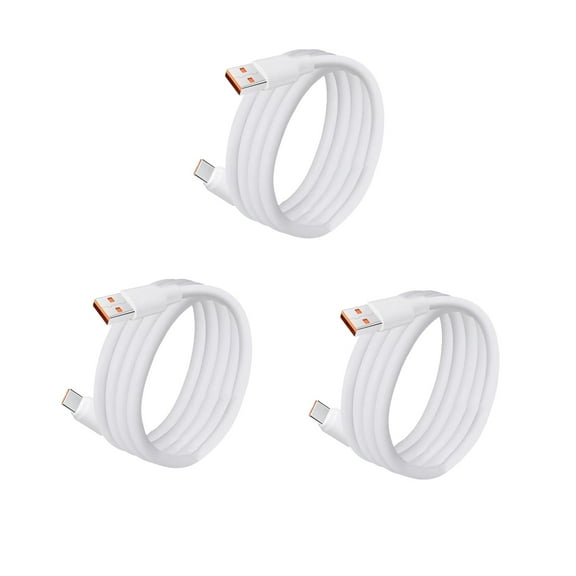 GJX 3Pcs 3.3FT USB C Cable,120W Super Flash Charge USB to USB C Cable,6A Fast Charging USB C Charger