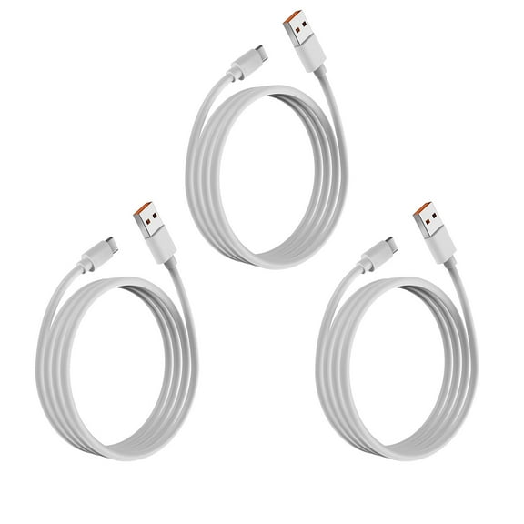 GJX 3Pcs 6.6FT USB C Cable,66W Fast Charging,6A High Current Output,Type C Charger Fast Charging,USB Cable for Phones,Charger Cord Type C,USB C Charger